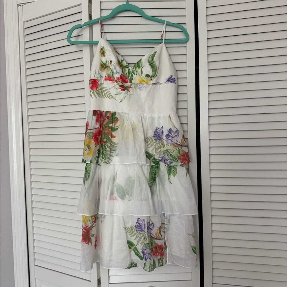 Amanda Uprichard Tiered Floral Sundress Garden Party Tea Party Sz S